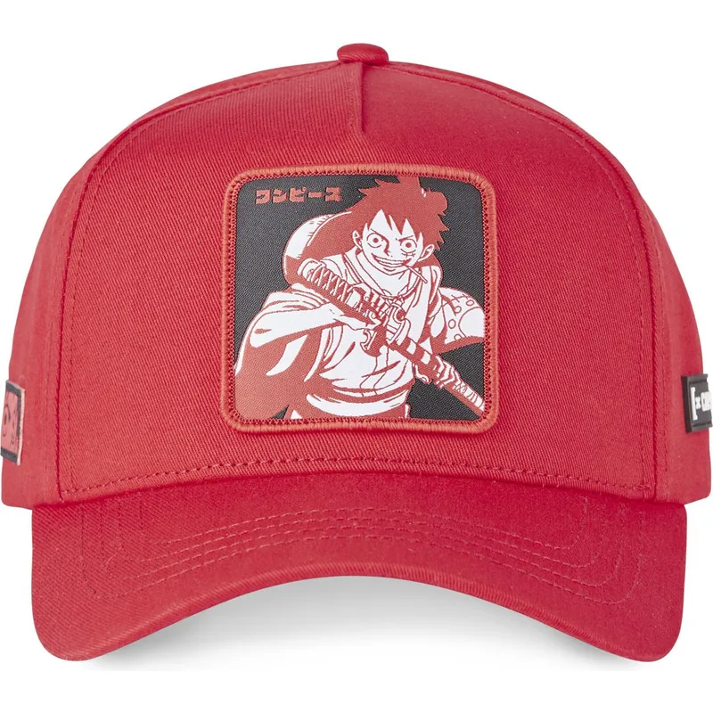 cappelli-curva-rosso-snapback-monkey-d-luffy-one-piece-di-capslab cappelli-curva-rosso-snapback-monkey-d-luffy-one-piece-di-capslab