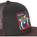 cappello-piatto-trucker-nero-robot-grendizer-goldorak-uf1-di-capslab