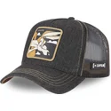 cappello-trucker-nero-denim-coyote-loo8-coy2-looney-tunes-di-capslab