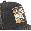 cappello-trucker-nero-denim-coyote-loo8-coy2-looney-tunes-di-capslab
