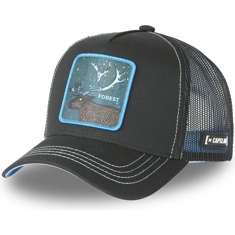 gorra-trucker-sort-hjort-forest-cas2-for1-beasts-fra-capslab