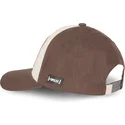 capslab-dragon-ball-goku-black-ro2-snapback-kappe-mit-gebogenem-schirm-in-beige-und-braun