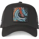 cappellino-trucker-nero-drago-samurai-dra1-beasts-di-capslab