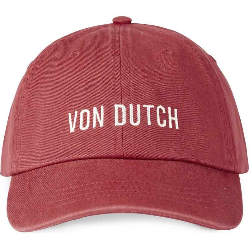 cappellino-visiera-curva-rosso-regolabile-dc-r-di-von-dutch
