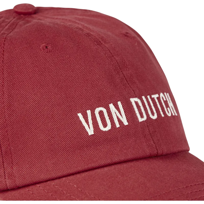 cappellino-visiera-curva-rosso-regolabile-dc-r-di-von-dutch