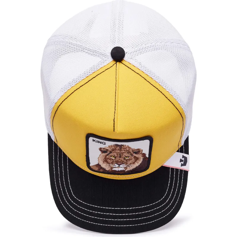 czapka-trucker-zolta-biala-i-czarna-lew-king-mv-lion-the-farm-mvp-od-goorin-bros