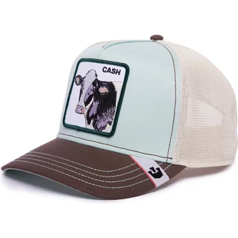 Gorra trucker verde y marrón vaca Cash MV Bovine The Farm MVP de Goorin Bros.