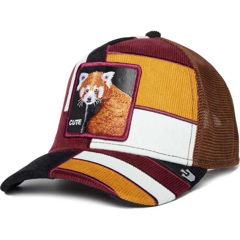 mehrfarbige-trucker-kappe-roter-panda-cute-dorbz-the-farm-patchwork-von-goorin-bros