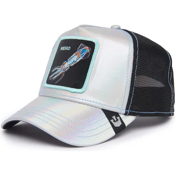Cappellino trucker grigio e nero calamaro Weird Go Way Out There The Farm Deep Sea di Goorin Bros.
