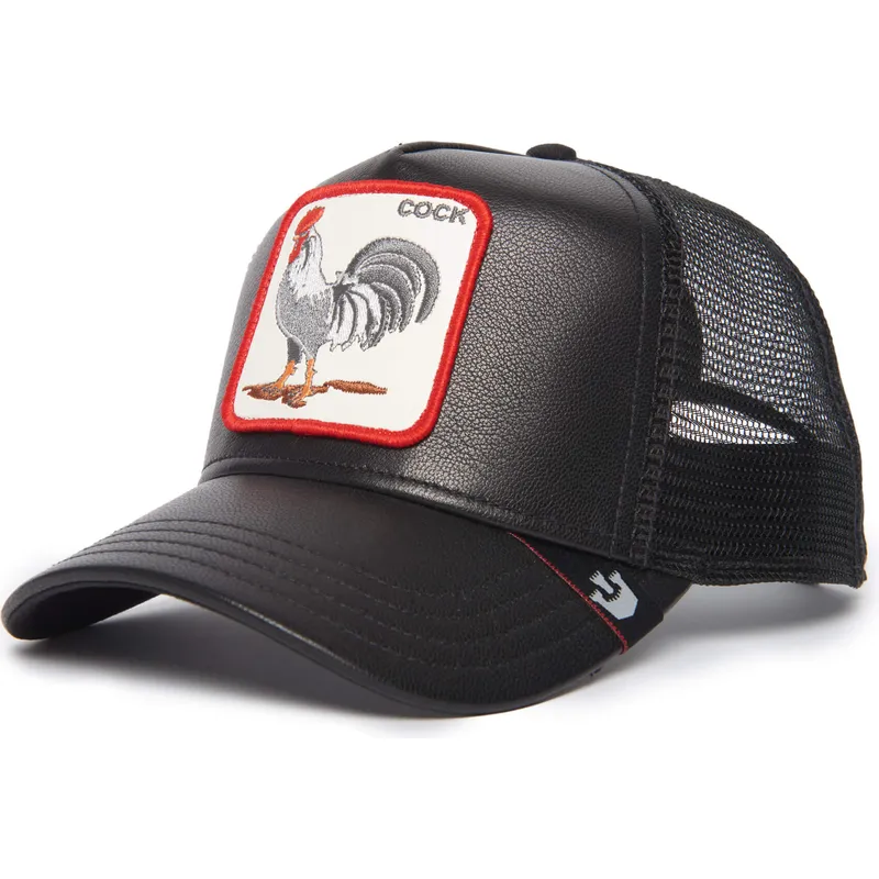cappellino-trucker-nero-gallo-cock-will-prevail-the-farm-leather-di-goorin-bros