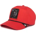 cappellino-visiera-curva-rosso-snapback-pantera-panther-100-the-farm-all-over-canvas-di-goorin-bros