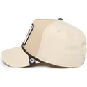 cappello-snapback-beige-con-visiera-curva-gallo-cock-rooster-100-the-farm-all-over-canvas-di-goorin-bros