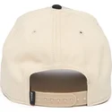 cappello-snapback-beige-con-visiera-curva-gallo-cock-rooster-100-the-farm-all-over-canvas-di-goorin-bros