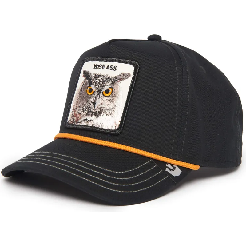 svart-bojd-snapback-keps-wise-owl-100-the-farm-all-over-canvas-fran-goorin-bros