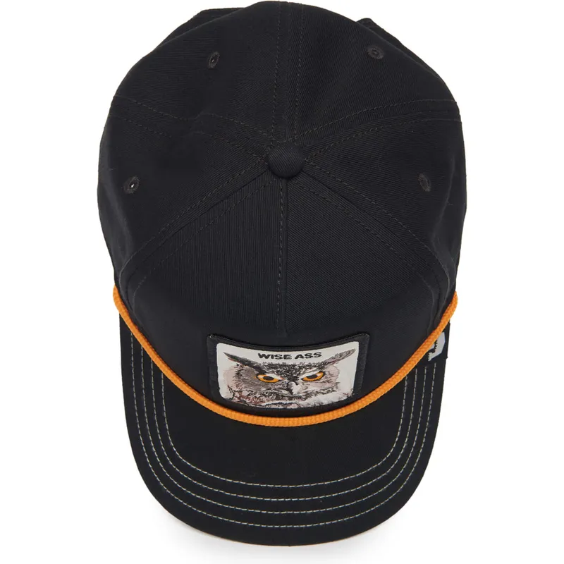 svart-bojd-snapback-keps-wise-owl-100-the-farm-all-over-canvas-fran-goorin-bros