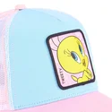 cappellino-trucker-blu-bianco-e-rosa-titti-loo8-twe1-looney-tunes-di-capslab
