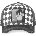 schwarz-weisse-trucker-kappe-daffy-duck-loo8-daf1-looney-tunes-von-capslab