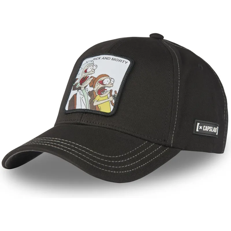 mutzen-gebogen-schwarz-snapback-rick-und-morty-rick-und-morty-von-capslab