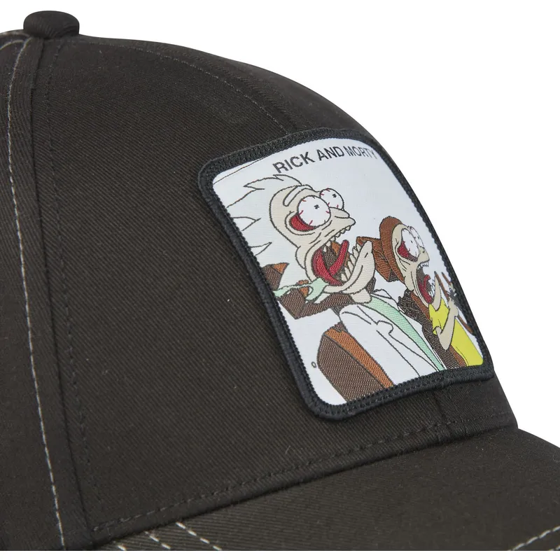 snapback-nero-con-visiera-curva-rick-e-morty-ra1-di-capslab
