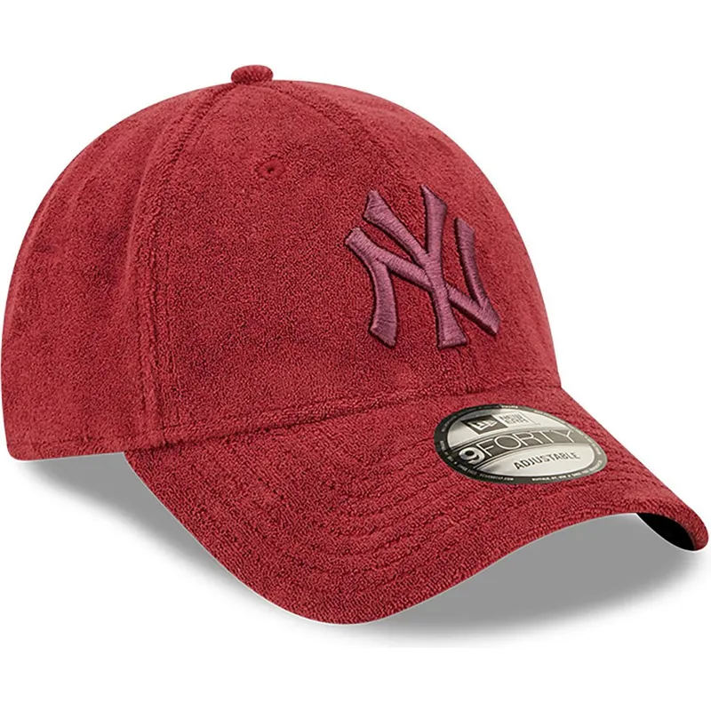 cappelli-curva-rosso-cinghia-regolabile-9forty-towelling-dei-new-york-yankees-mlb-di-new-era cappelli-curva-rosso-cinghia-regolabile-9forty-towelling-dei-new-york-yankees-mlb-di-new-era