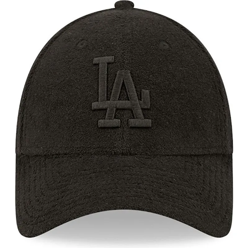 mutzen-gebogen-schwarz-verstellbares-band-9forty-towelling-der-los-angeles-dodgers-mlb-von-new-era