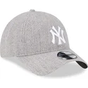cappelli-curva-grigio-cinghia-regolabile-9twenty-herringbone-dei-new-york-yankees-mlb-di-new-era