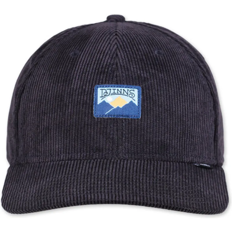 svart-bojd-keps-snapback-cord-mountains-truefit-fran-djinns