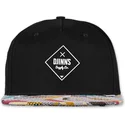 cappello-piatto-nero-snapback-rubber-aztek-di-djinns