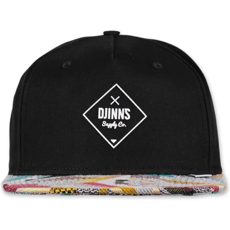 gorra-plana-negra-snapback-rubber-aztek-de-djinns