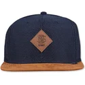 snapback-blu-navy-e-marrone-con-visiera-piatta-honey-knit-di-djinns
