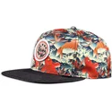 cappello-piatto-rosso-snapback-koi-linen-di-djinns