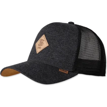 Gorra trucker gris oscuro y negra HFT Jersey Patch de Djinns