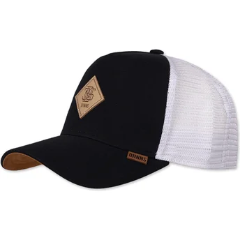 Schwarz-weiße Trucker-Cap HFT Jersey Patch von Djinns
