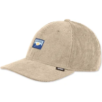 Gorra kurvet beige snapback Mountains TrueFit Cord fra Djinns