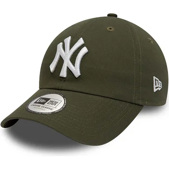 Cappello verde con visiera curva regolabile 9TWENTY League Essential dei New York Yankees MLB di New Era