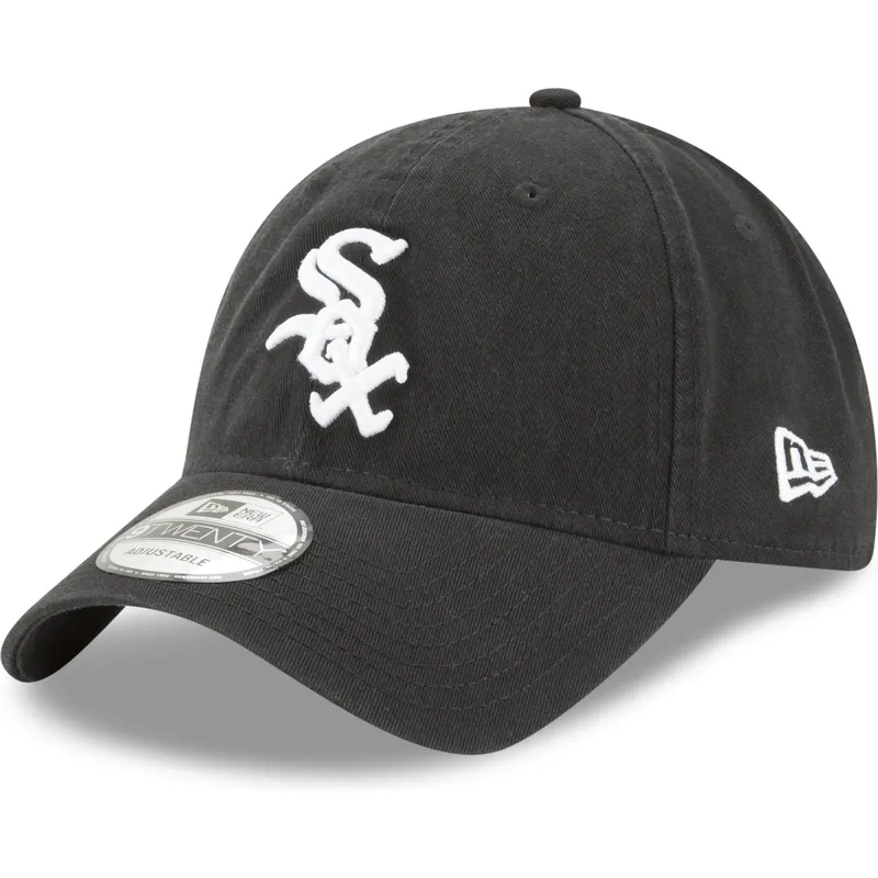 czarna-zakrzywiona-czapka-regulowana-9twenty-core-classic-chicago-white-sox-mlb-od-new-era