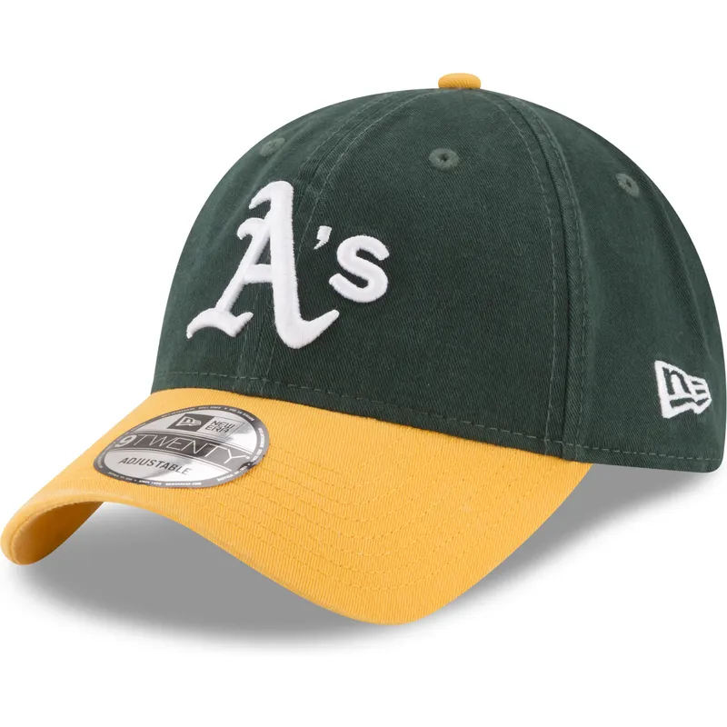 zielono-zolta-zakrzywiona-czapka-z-regulacja-9twenty-core-classic-oakland-athletics-mlb-new-era