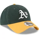 gron-og-gul-justerbar-buet-kasket-9twenty-core-classic-fra-oakland-athletics-mlb-fra-new-era