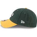 justerbar-gron-og-gul-buet-kasket-9twenty-core-classic-fra-oakland-athletics-mlb-fra-new-era