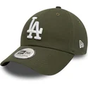 cappellino-con-visiera-curva-verde-regolabile-9twenty-league-essential-dei-los-angeles-dodgers-mlb-di-new-era