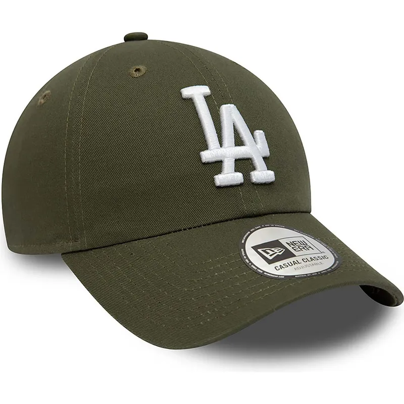 cappellino-con-visiera-curva-verde-regolabile-9twenty-league-essential-dei-los-angeles-dodgers-mlb-di-new-era