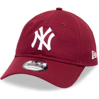 New Era 9TWENTY League Essential verstellbare dunkelrote Kappe der New York Yankees MLB