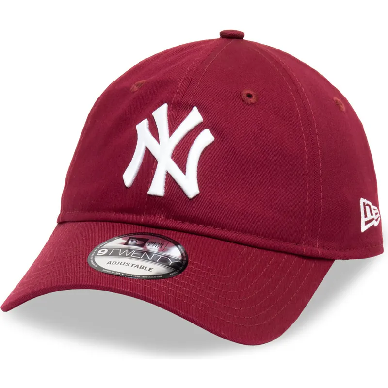new-era-9twenty-league-essential-verstellbare-dunkelrote-kappe-der-new-york-yankees-mlb