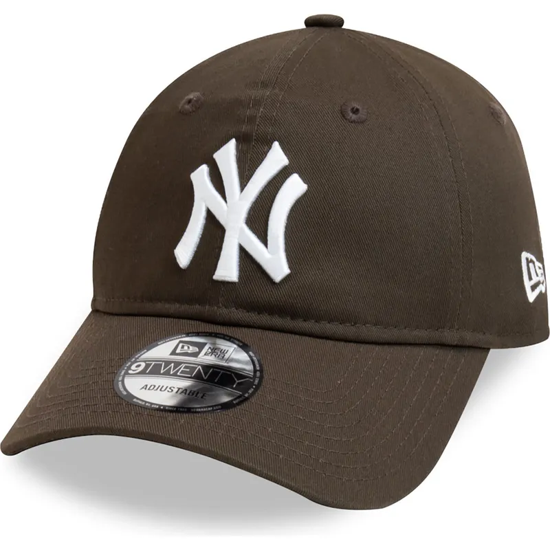 cappellino-marrone-regolabile-9twenty-league-essential-dei-new-york-yankees-mlb-di-new-era