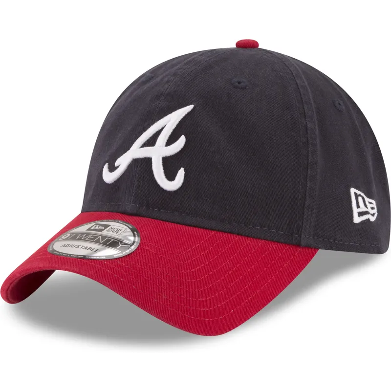 regulowana-czapka-z-zakrzywionym-daszkiem-w-kolorze-granatowym-i-czerwonym-9twenty-core-classic-atlanta-braves-mlb-od-new-era