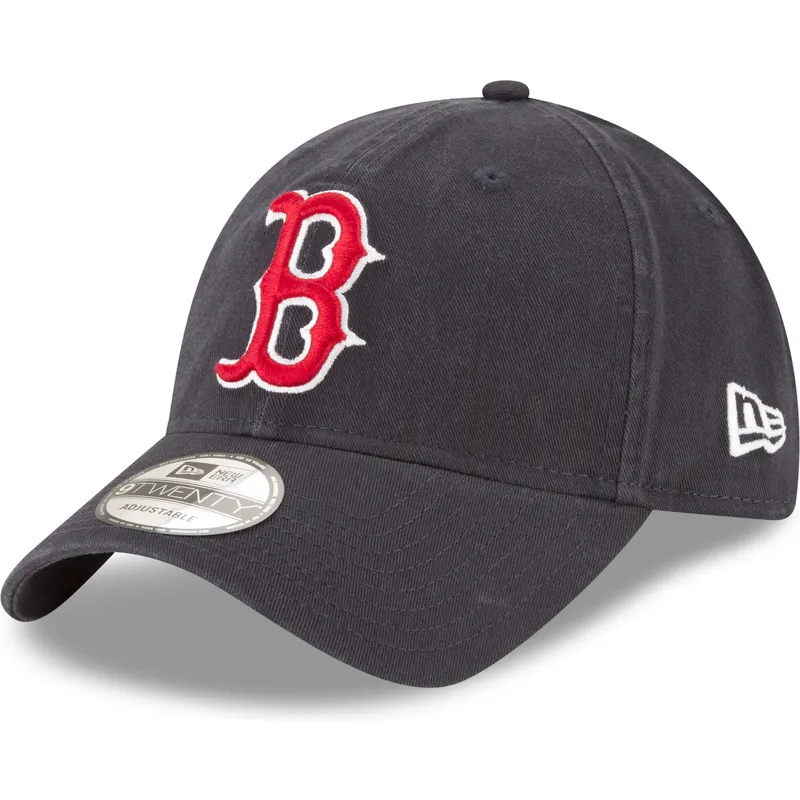 justerbar-morkebla-buet-kasket-9twenty-core-classic-boston-red-sox-mlb-fra-new-era