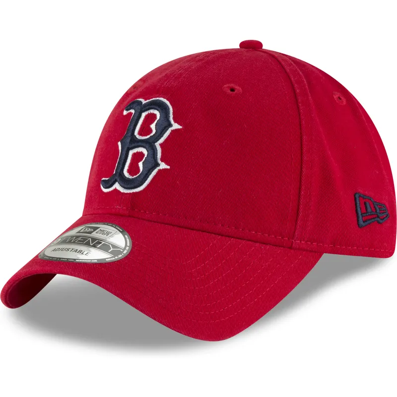 rod-justerbar-bojd-keps-med-marinbla-logotyp-9twenty-core-classic-boston-red-sox-mlb-fran-new-era