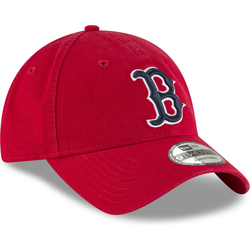 czerwona-czapka-z-zakrzywionym-daszkiem-regulowana-z-granatowym-logo-9twenty-core-classic-boston-red-sox-mlb-od-new-era
