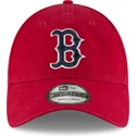 rod-justerbar-kurvet-kasket-med-marineblat-logo-9twenty-core-classic-fra-boston-red-sox-mlb-fra-new-era