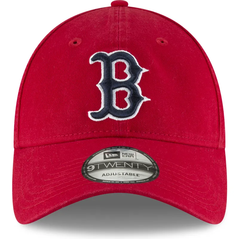 czerwona-regulowana-czapka-z-zakrzywionym-daszkiem-z-granatowym-logo-9twenty-core-classic-boston-red-sox-mlb-new-era